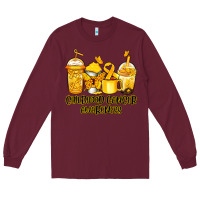 Burgundy childhood cancer awareness coffee Long Sleeve Tee - Jasminsmagicworld