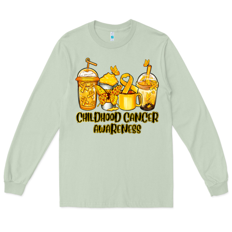 Childhood Cancer Awareness Coffee Long Sleeve Tee by Jasminsmagicworld | Teevron