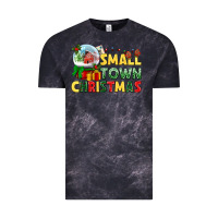 Cloud Black Small town Christmas Vintage Tee - NancyCooperArtShop