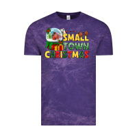 Cloud Purple Small town Christmas Vintage Tee - NancyCooperArtShop