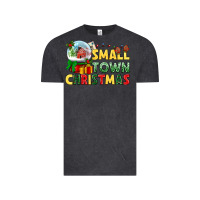 Vintage Black Small town Christmas Vintage Tee - NancyCooperArtShop