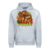 Heather Grey Hello Pumpkin Urban Hoodie - CowhideDigitalArt