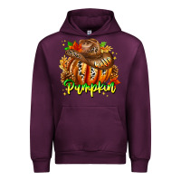 Mauve Wine Hello Pumpkin Urban Hoodie - CowhideDigitalArt