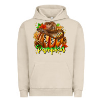 Pigment French Oak Hello Pumpkin Urban Hoodie - CowhideDigitalArt