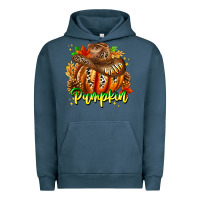 Pigment Midnight Navy Hello Pumpkin Urban Hoodie - CowhideDigitalArt
