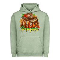 Pigment Oil Green Hello Pumpkin Urban Hoodie - CowhideDigitalArt
