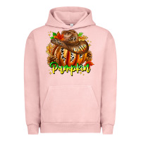 Pigment Salmon Hello Pumpkin Urban Hoodie - CowhideDigitalArt