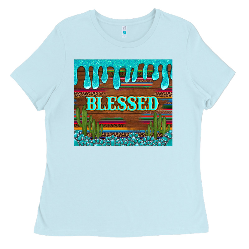 Blessed Annd Cactus With Gemstone Tumbler Ladies Tee by Artiststas | Teevron