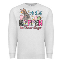 Oatmeal Heather Easter Day A lot can happen in three days Premium Sweatshirt - OliviaCreatesArt