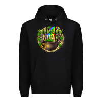 Black St. Patrick's Shamrock farm Premium Hoodie - CowGirlArtShop