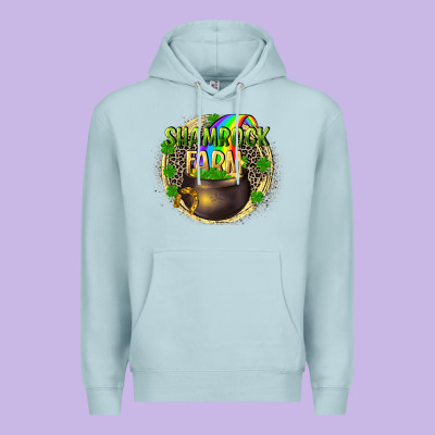 St. Patrick's Shamrock Farm Premium Hoodie Designed By Cowgirlartshop