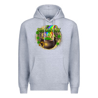 Heather Grey St. Patrick's Shamrock farm Premium Hoodie - CowGirlArtShop