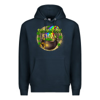 Navy St. Patrick's Shamrock farm Premium Hoodie - CowGirlArtShop