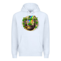 White St. Patrick's Shamrock farm Premium Hoodie - CowGirlArtShop