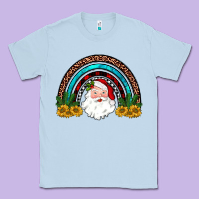 Santa Rainbow Classic Tee Designed By Jahusdesignshop
