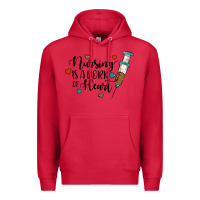 Cardinal nursing i̇s a work of heart Premium Hoodie - JahusDesignShop