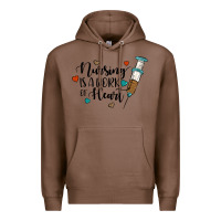 Chestnut nursing i̇s a work of heart Premium Hoodie - JahusDesignShop