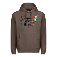 Coffee nursing i̇s a work of heart Premium Hoodie - JahusDesignShop