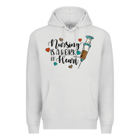 Dove Grey nursing i̇s a work of heart Premium Hoodie - JahusDesignShop
