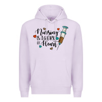 Lilac nursing i̇s a work of heart Premium Hoodie - JahusDesignShop