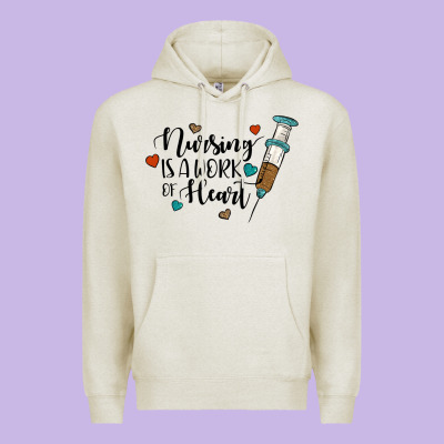 Nursing İs A Work Of Heart Premium Hoodie Designed By Jahusdesignshop