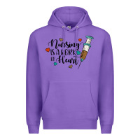 Purple nursing i̇s a work of heart Premium Hoodie - JahusDesignShop