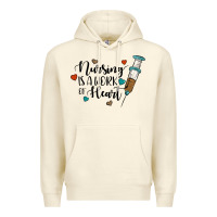 Sandshell nursing i̇s a work of heart Premium Hoodie - JahusDesignShop