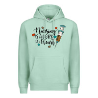 Seafoam nursing i̇s a work of heart Premium Hoodie - JahusDesignShop