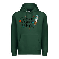 Sports Green nursing i̇s a work of heart Premium Hoodie - JahusDesignShop