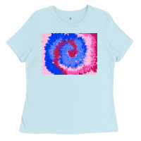 Baby Blue tie dye background colourful leopard 3200x2400 Ladies Tee - AdoDesignShop
