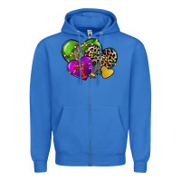 True Royal mardi gras hearts cg (1) Zipper Hoodie - CowGirlArtShop