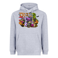 Heather Grey trick rawr treat Heavyweight Hoodie - FaDigitalArtStudio