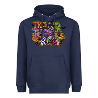 Navy trick rawr treat Heavyweight Hoodie - FaDigitalArtStudio