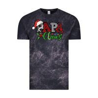 Cloud Black Papa Claus with christmas lights and mistletoe Vintage Tee - NancyCooperArtShop