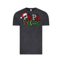 Vintage Black Papa Claus with christmas lights and mistletoe Vintage Tee - NancyCooperArtShop