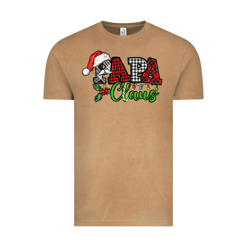 Papa Claus With Christmas Lights And Mistletoe Vintage Tee by NancyCooperArtShop | Teevron