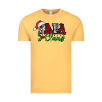 Vintage Mustard Papa Claus with christmas lights and mistletoe Vintage Tee - NancyCooperArtShop