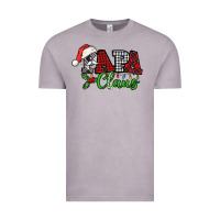 Vintage Zinc Papa Claus with christmas lights and mistletoe Vintage Tee - NancyCooperArtShop