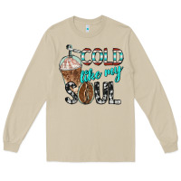 Mushroom cold like my soul with coffee Long Sleeve Tee - BarkalooDesign