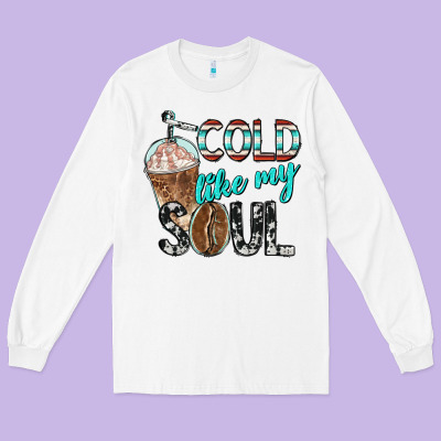 Cold Like My Soul With Coffee Long Sleeve Tee Designed By Barkaloodesign