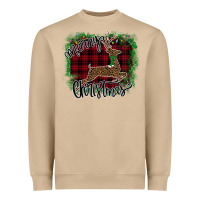 Mushroom Merry Christmas Deer Heavyweight Sweatshirt - Bettercallsaul