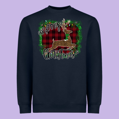 Merry Christmas Deer Heavyweight Sweatshirt Designed By Bettercallsaul