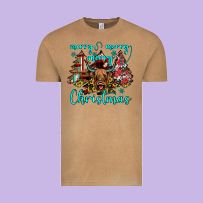 Merry Christmas Vintage Tee Designed By Jahusdesignshop