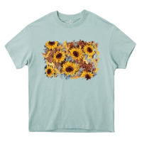 Arona sunflower glitter leather background Heavy Core Tee - AdoDesignShop