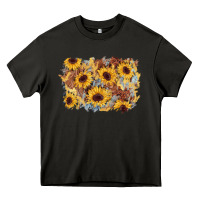 Asphalt sunflower glitter leather background Heavy Core Tee - AdoDesignShop