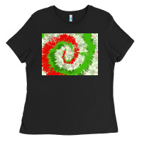 Black tie dye background christmas 3200x2400 Ladies Tee - AdoDesignShop