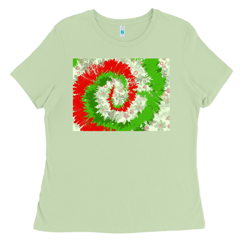 Tie Dye Background Christmas 3200x2400 Ladies Tee by AdoDesignShop | Teevron