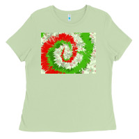 Matcha tie dye background christmas 3200x2400 Ladies Tee - AdoDesignShop