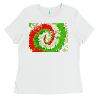 White tie dye background christmas 3200x2400 Ladies Tee - AdoDesignShop