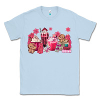 Dusty Blue pink gingerbread coffee Classic Tee - MaliasSmallBusiness